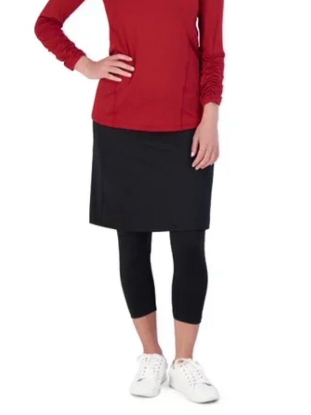 Snoga Athletics Black Fit Snoga 18” Crop Length Women’s Small Skirt Skort Modest
